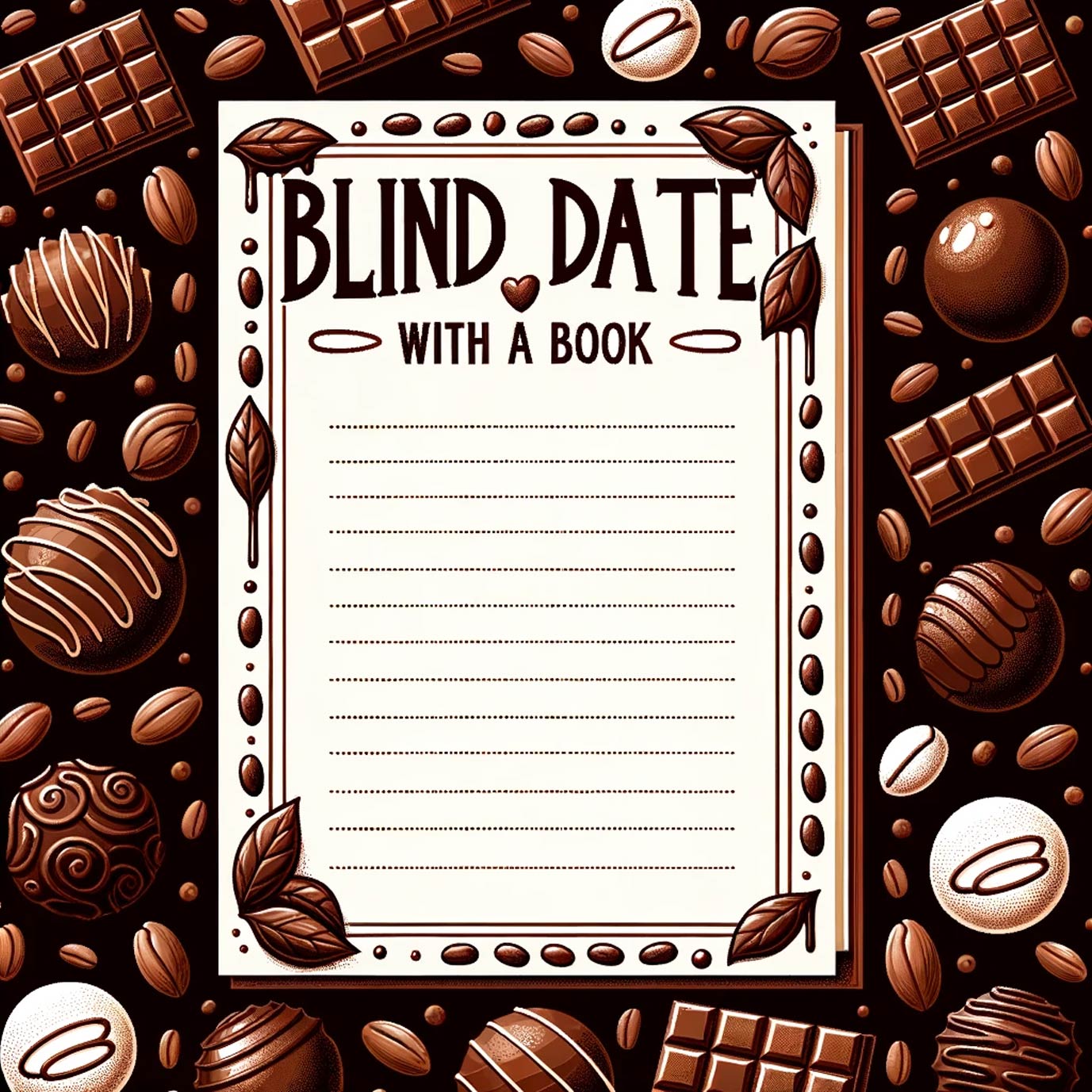 Blind Date With A Book Template - Belgian Chocolate