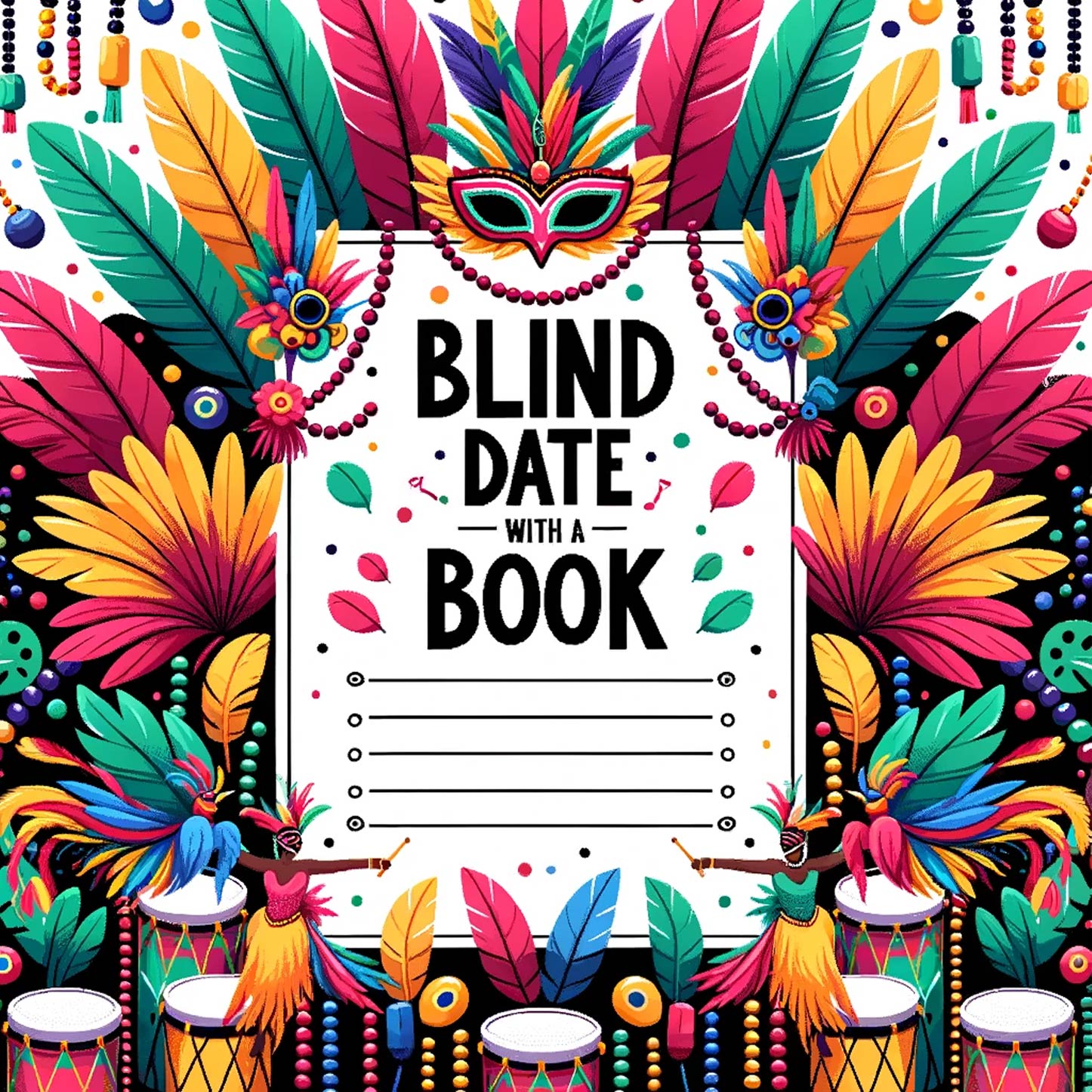 Blind Date With A Book Free Template - Brazilian
