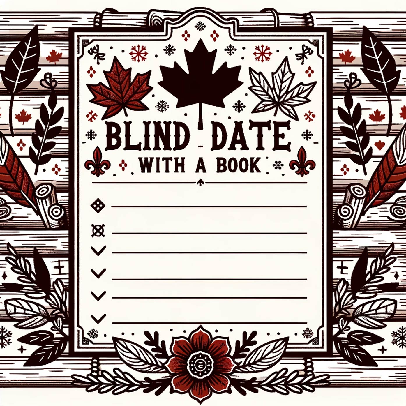 Blind Date With A Book Free Template - Canadian