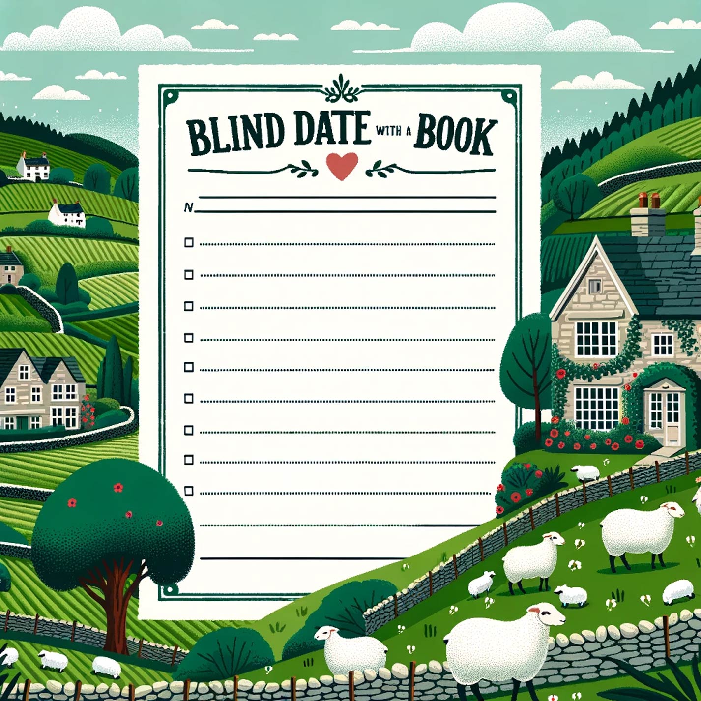 Blind Date With A Book Free Template - Northern UK