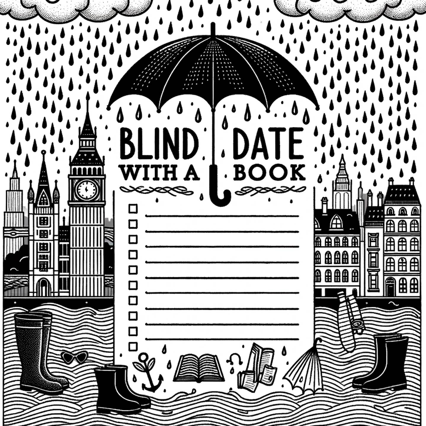 Blind Date With A Book Free Template - UK
