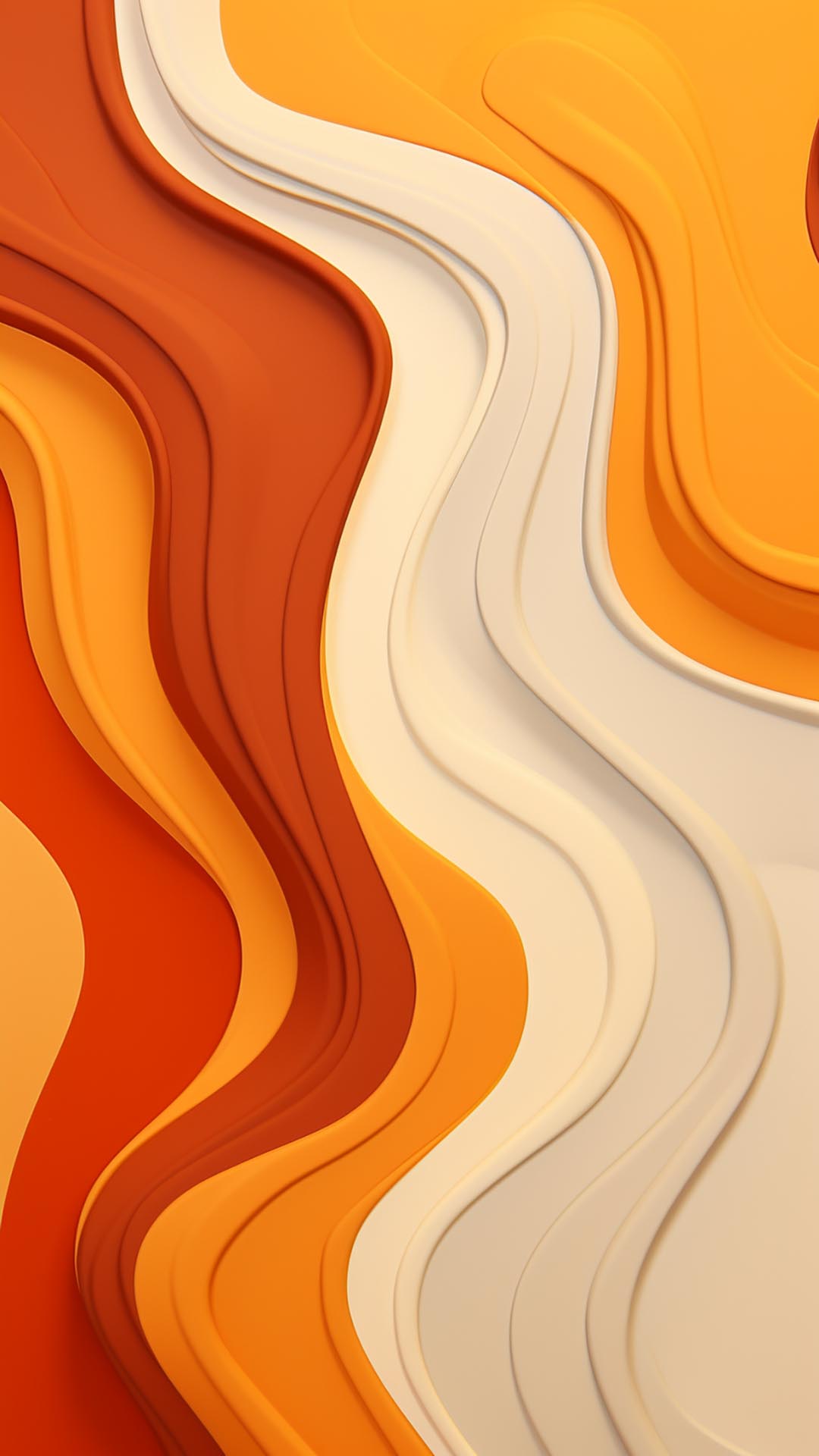 Fantastic abstract 3D wavy November colors wallpaper