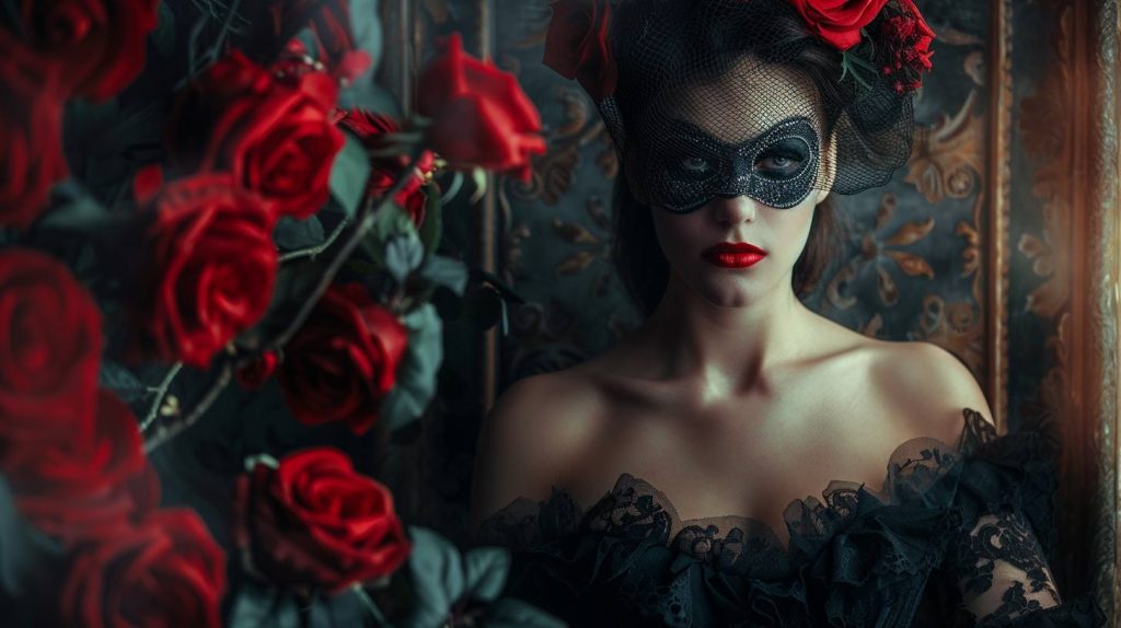 Dark Romance Woman in a Mask